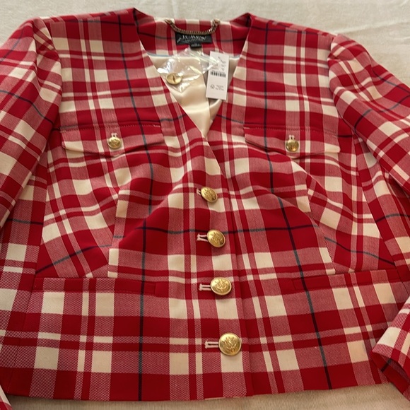 NWT JCrew Collection city wool lady jacket Size 10 - Vibrant Flame - Picture 4 of 12